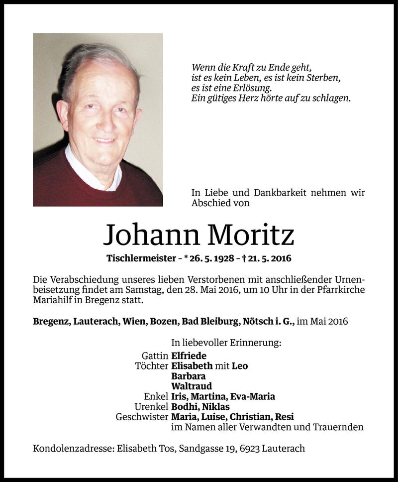 20160528 Johann Moritz Todesanzeige